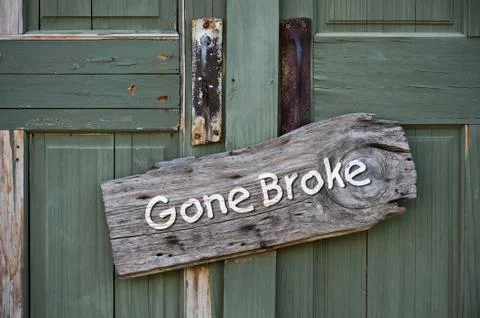 Gone Broke. Stock Photos