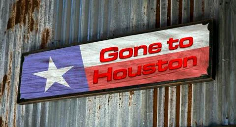 Gone to Houston. Stock Photos
