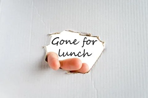 Gone for lunch concept Stock Photos