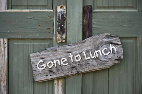 Gone to Lunch. Stock Photos