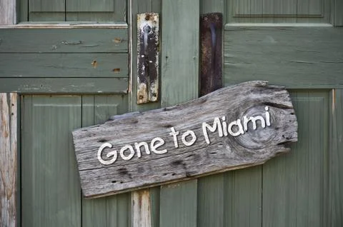 Gone to Miami. Stock Photos