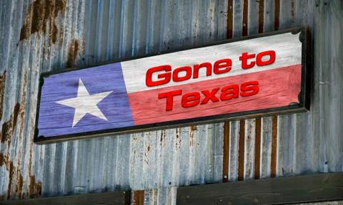 Gone to Texas. Stock Photos
