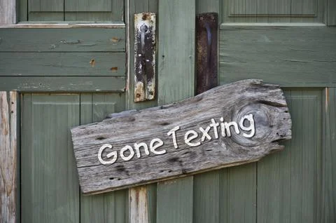 Gone Texting. Stock Photos