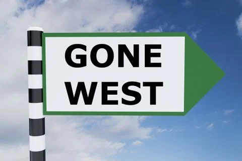 Gone West concept Illustrazione stock