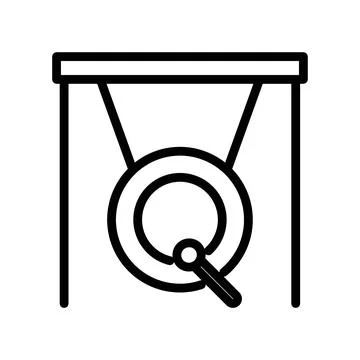 Gong icon design in filled and outlined style Stock Illustration