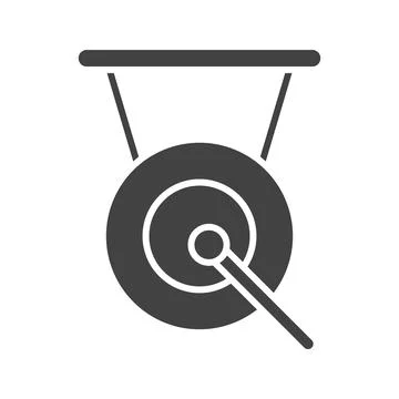 Gong icon vector image. Stock Illustration