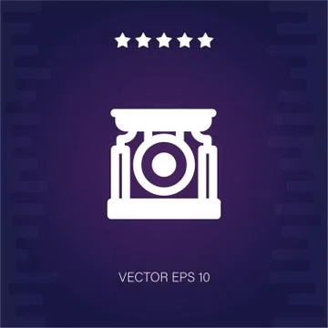 Gong vector icon Stock Illustration
