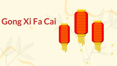 Gong Xi Fa Cai Vídeo Stock 335654001
