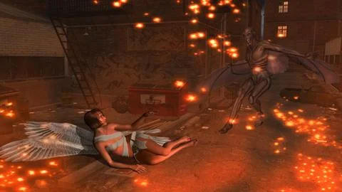 Good and evil. Stock Illustration