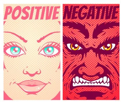 Good and evil 库存插图