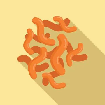 Good bacteria icon flat vector. Probiotic lactobacillus イラスト素材