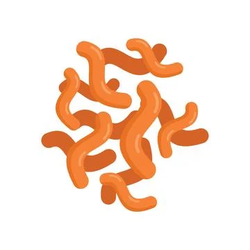 Good bacteria icon flat vector. Probiotic lactobacillus Stock Illustration