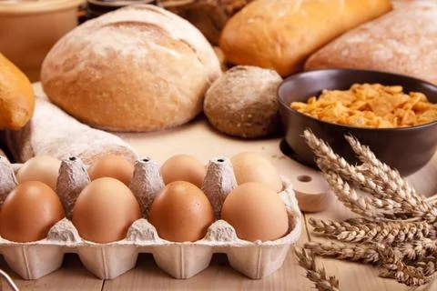 Good breakfast! Stock Photos