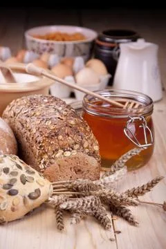 Good breakfast! Stock Photos