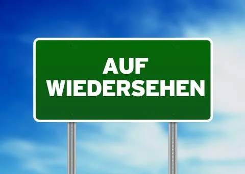 Good bye road sign Stock Illustration
