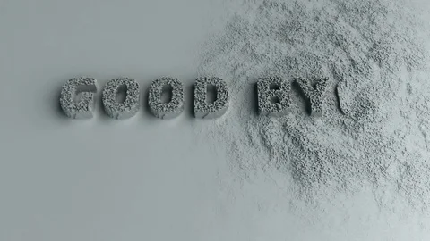 Good bye title for presentations Stock Footage 104623054