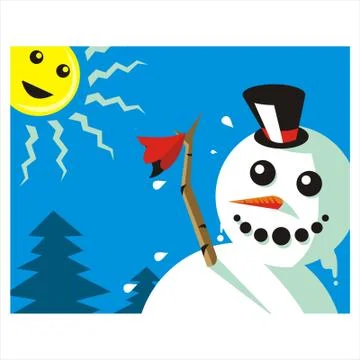 Good bye winter 스톡 일러스트