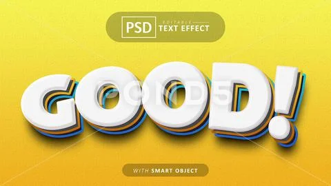 Good cartoon style text effect editable PSD Template