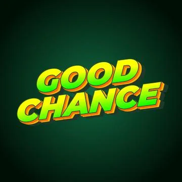 Good chance text effect for social media ads Stock Illustration