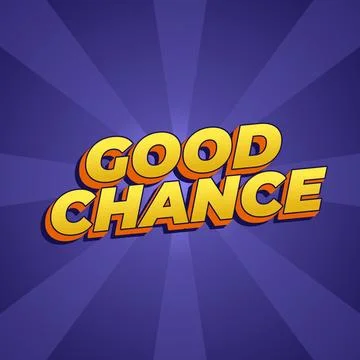 Good chance text effect for social media ads Stock Illustration