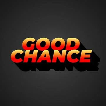 Good chance text effect for social media ads Stock Illustration