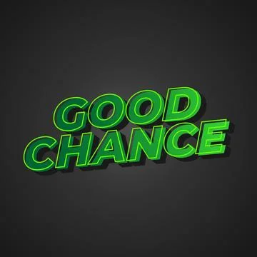 Good chance text effect for social media ads Stock Illustration