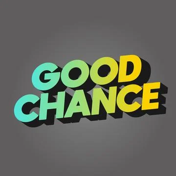 Good chance text effect for social media ads Stock Illustration