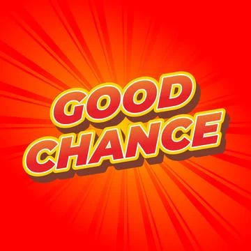Good chance text effect for social media ads Stock Illustration