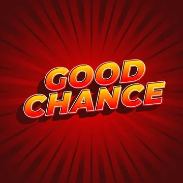 Good chance text effect for social media ads Stock Illustration