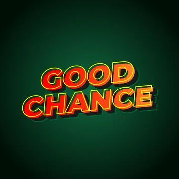 Good chance text effect for social media ads Stock Illustration