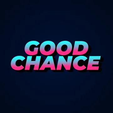 Good chance text effect for social media ads Illustrazione stock