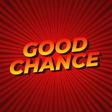 Good chance text effect for social media ads Illustrazione stock