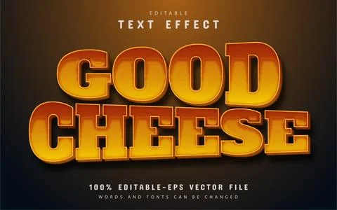 Good cheese text effect with gradient Stock Illustration