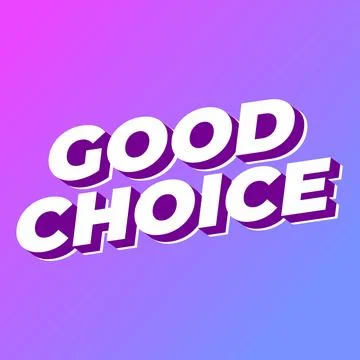 Good choice. text effect for social media ads purpose Stock Illustration