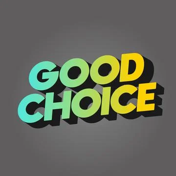 Good choice. text effect for social media ads purpose Stock Illustration