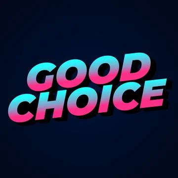 Good choice. text effect for social media ads purpose Stock Illustration