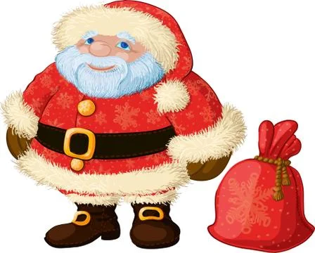 Good chubby Santa Illustrazione stock