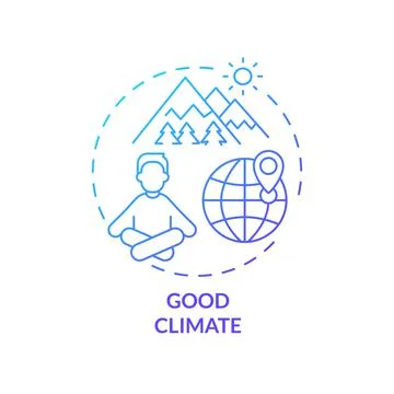 Good climate blue gradient concept icon Stock-Illustration
