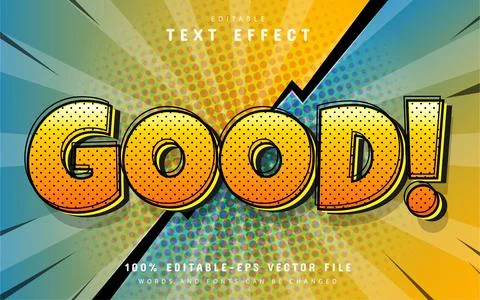 Good comic style text effect Illustrazione stock