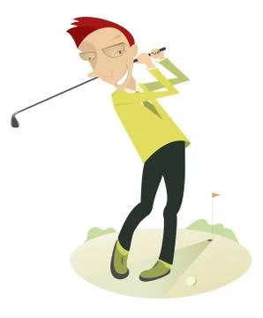 Good day for playing golf Stock Illustration