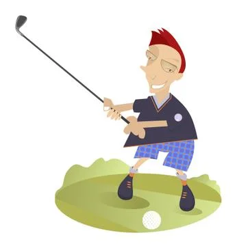 Good day for playing golf Stock Illustration