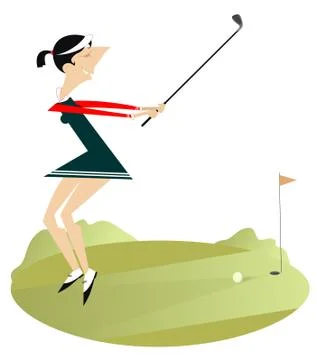 Good day for playing golf Stock Illustration