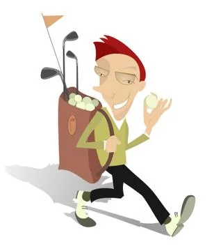 Good day for playing golf Stock Illustration