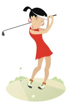 Good day for playing golf Stock Illustration