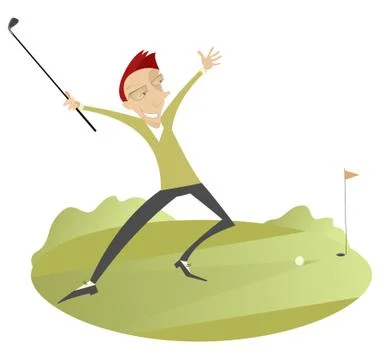 Good day for playing golf Stock Illustration