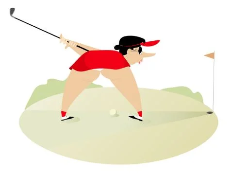 Good day for playing golf Stock Illustration