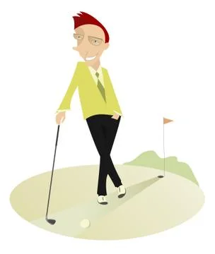 Good day for playing golf Stock Illustration