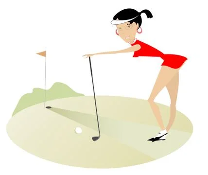 Good day for playing golf Stock Illustration