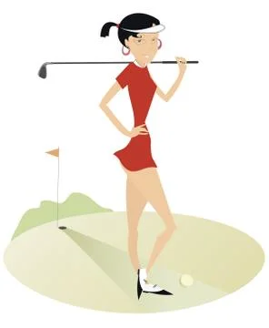 Good day for playing golf Stock Illustration