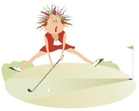 Good day for playing golf Stock Illustration